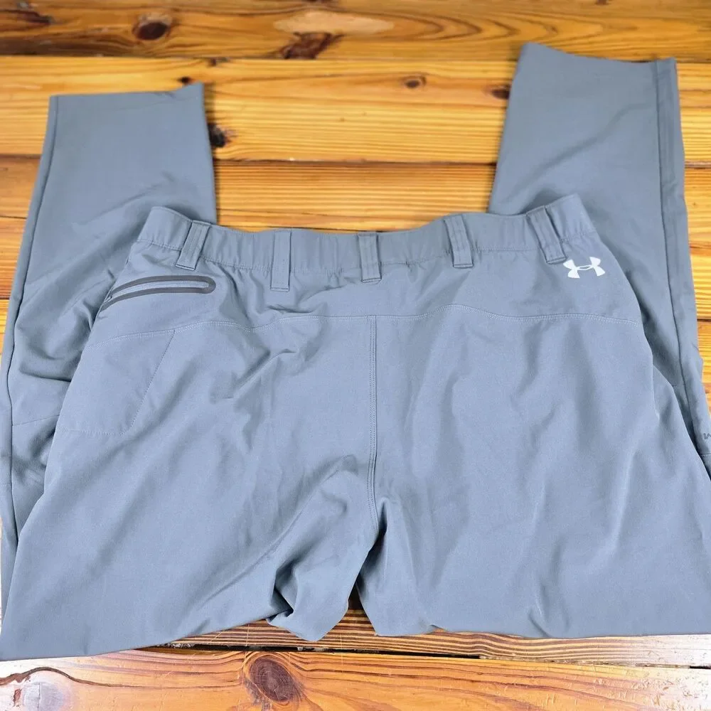 Under Armour Storm Cargo Pants Men 40x31 Gray Zip Pocket Hiking Active